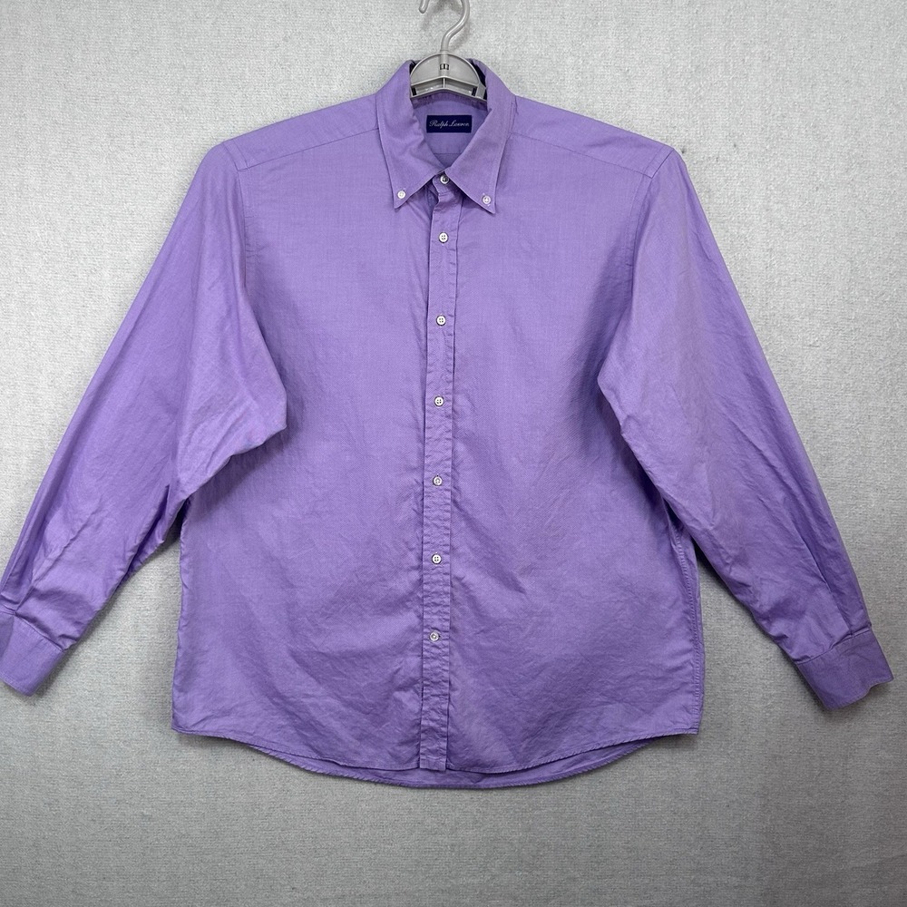 Palph Lauren Purple Label Men's XL Cotton Button Down Purple